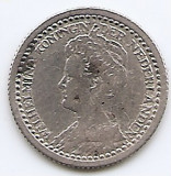Olanda 10 Cents 1921 - Wilhelmina, Argint 1.4 g/640, 15 mm KM-145 (2), Europa