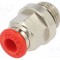 Racord push-in simplu AIGNEP 1/8&quot; alamă nichelată 0,99&divide;20bar