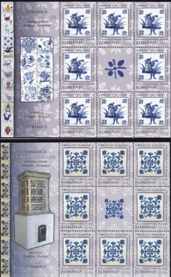 2010 LP 1869 a EMISIUNE COMUNA ROMANIA-PORTUGALIA CERAMICA SET MINICOLI 8+1 MNH foto