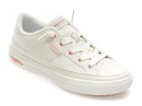 Cumpara ieftin Pantofi sport SKECHERS albi, ARCH FIT ARCADE, din piele ecologica