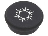 Tastă Rotundă Neagră &Oslash;21mm