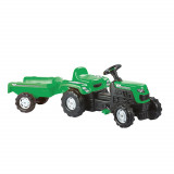 Cumpara ieftin Tractor cu pedale si remorca, Verde, 52x144x45 cm - DOLU