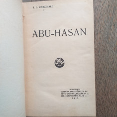 I.L.CARAGIALE- Abu-Hasan, 1915, prima editie