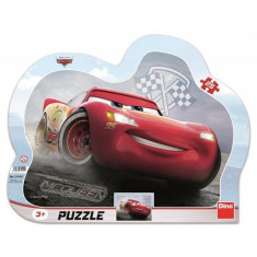 Puzzle cu rama - Cars 3 Fulger McQueen (25 piese), 31 x 23 cm, 3 - 6 ani foto