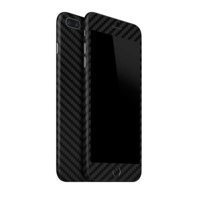 Set Folii Skin Acoperire 360 Compatibile cu Apple iPhone 7 Plus - ApcGsm Wraps Carbon Black foto