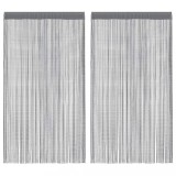 Cumpara ieftin Perdele cu snur, 2 buc., antracit, 140x250 cm