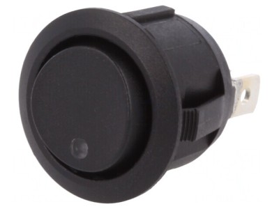 Rocker Switch SP3T ON-OFF-ON 20A 14VDC Black LED foto