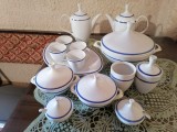 Componente serviciu de masă porțelan, 14 piese, made in RSR vintage, Romania