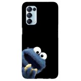 Husa compatibila cu Oppo Find X3 Lite model Cookie Monster, Silicon, TPU, Viceversa, Transparent, Carcasa