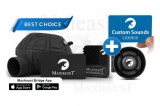 MaxhausT Version 4 Active Sound exhaust system sound simulator kit with High Speaker, Deep Speaker, and Bridge module Performance AutoTuning