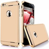 Husa iPhone 6 / 6S Auriu MyStyle Elegance Luxury 3in1 + Folie Protectie Ecran, Protectie Camera