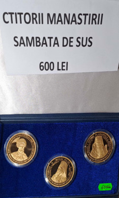 Set cu 3 Medalii de colectie Ctitorii Manastirii Sambata De Sus foto