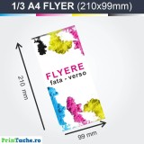 Flyere 1/3 A4 Fata-Verso - Imprimare Profesionala, Promovare Eficienta, Tipar de Calitate, Tiraj Flexibil, Oferte si Servicii