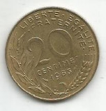 No(4) moneda - Franta - 20 Centimes 1983, Europa, Alama