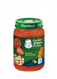 Piure Bio din morcovi cu rosii si curcan de la 6 luni, 190g, Gerber