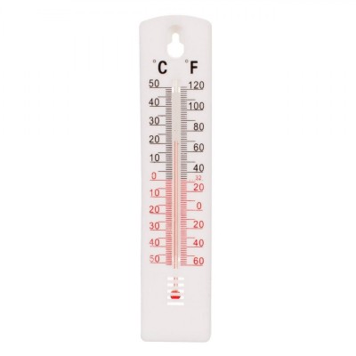 Termometru de Perete, Model Alb, Lungime 20cm, Afișaj C/F, Interval -50+50░C/-60+120░F foto