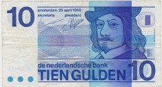OLANDA 10 GULDENI 1968 aF