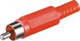 Mufa RCA tata cu protectie pentru cablu rosu, Goobay 11276
