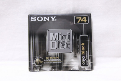 Mini disc minidisc MD Sony 74 onyx black - sigilat foto