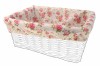 Husa Panza Bicicleta 43x33x19cm Alb cu Flori - Protectie Cos Bicicleta