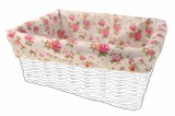 Husa Panza Bicicleta 43x33x19cm Alb cu Flori - Protectie Cos Bicicleta