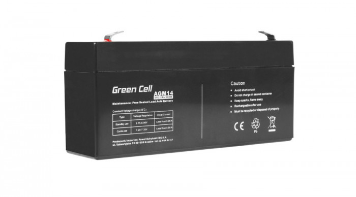 Baterie Green Cell AGM VRLA 6V 3.3 Ah