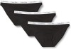 Chiloti Dama Calvin Klein Set 3 Bikini Negri, Marimea M, Bumbac/Elastan, Logo Banda Elastica - Outlet