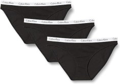 Chiloti Calvin Klein pentru dama, set de 3 bikini, Marimea M, negru - OUTLET