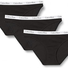 Chiloti Calvin Klein pentru dama, set de 3 bikini, Marimea M, negru - NOU