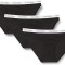 Chiloti Calvin Klein pentru dama, set de 3 bikini, Marimea M, negru - OUTLET