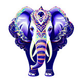 Cumpara ieftin Sticker decorativ, Elefant, Mov, 67 cm, 10127ST, Oem