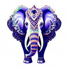 Sticker decorativ, Elefant, Mov, 67 cm, 10127ST