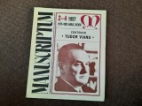 Revista Manuscriptum Nr 2 &ndash; 4 din 1997 ( centenar Tudor Vianu ) RF7/4