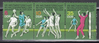 Germania RDG 1974 - Campionatul Mondial de handbal masculin, Staif, MNH foto