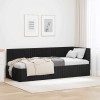 VidaXL Cadru de pat colțar cu headboard Negru 80 x 200 cm Catifea 42016251