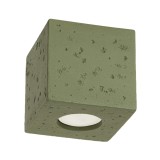 Plafonieră Quad Beton Verde Măsliniu