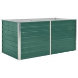 Cumpara ieftin Strat inaltat de gradina, verde, 160x80x77 cm, otel galvanizat