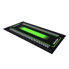 Covor Podea Moto Oxford Workshop Mat Pitlane Green, 200 x 100cm