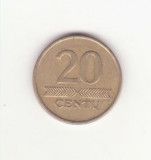 Lituania 20 Centų 2008 -KM# 107, Sch&ouml;n# 36, Europa