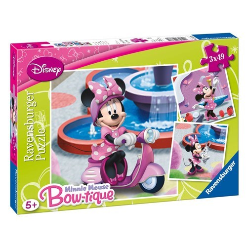 Puzzle Minnie Mouse In Parc, 3X49 Piese Puzzle Minnie Mouse In Parc, 3X49 Piese