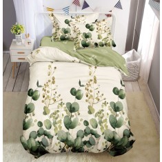 Lenjerie De Pat Jack Xf069, Bumbac, 4 Piese, Fara Elastic, Imprimeu, Verde