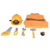 Set Unelte de Construcție pentru Copii cu Cască Luminoasă și Sunet, Galben, CMCLASS