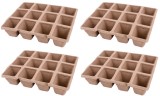 Tavita pentru rasaduri din hartie Strend Pro, 12 celule, set 4 buc