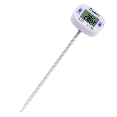 Termometru alimentar cu tija metalica - 50 + 300 grade Celsius - Alb foto
