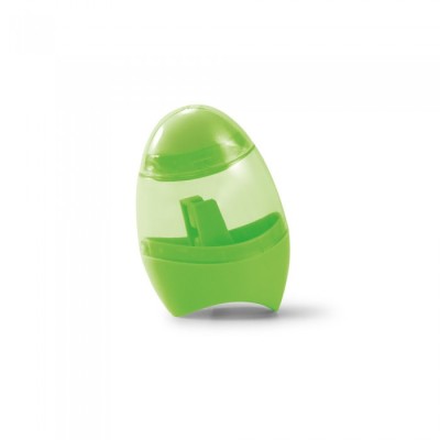Ascutitoare creioane, 2 in 1, guma de sters, rezervor transparent, 41 x 60 x 23 mm, verde foto
