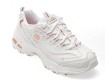 Cumpara ieftin Pantofi sport SKECHERS albi, D LITES, din piele naturala