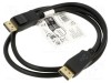 Cablu DisplayPort 1m negru Goobay, mufă DisplayPort la DisplayPort, PVC, versiunea 1.4, suport 8K și 4K