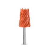 Biax sculptura lemn SABURR Cap conic taiat 19mm 6mm, Granulatie Saburr FOARTE ASPRA - PORTOCALIE