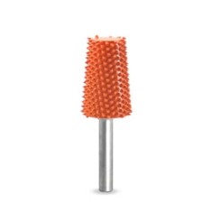 Biax sculptura lemn SABURR Cap conic taiat 19mm 6mm, Granulatie Saburr FOARTE ASPRA - PORTOCALIE