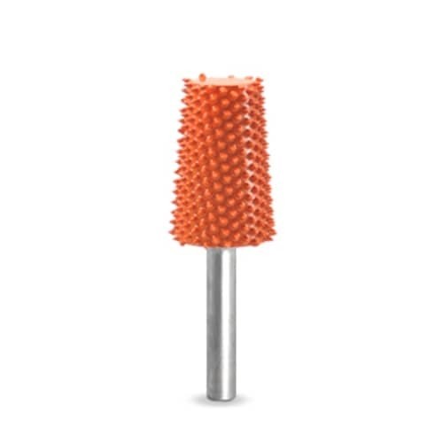 Biax sculptura lemn SABURR Cap conic taiat 19mm 6mm, Granulatie Saburr FOARTE ASPRA - PORTOCALIE